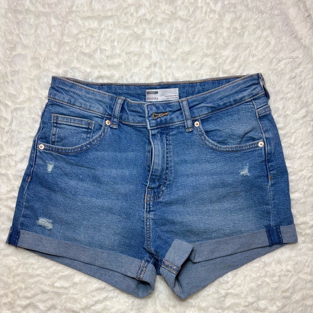 Bershka Classic Blue Jean Shorts